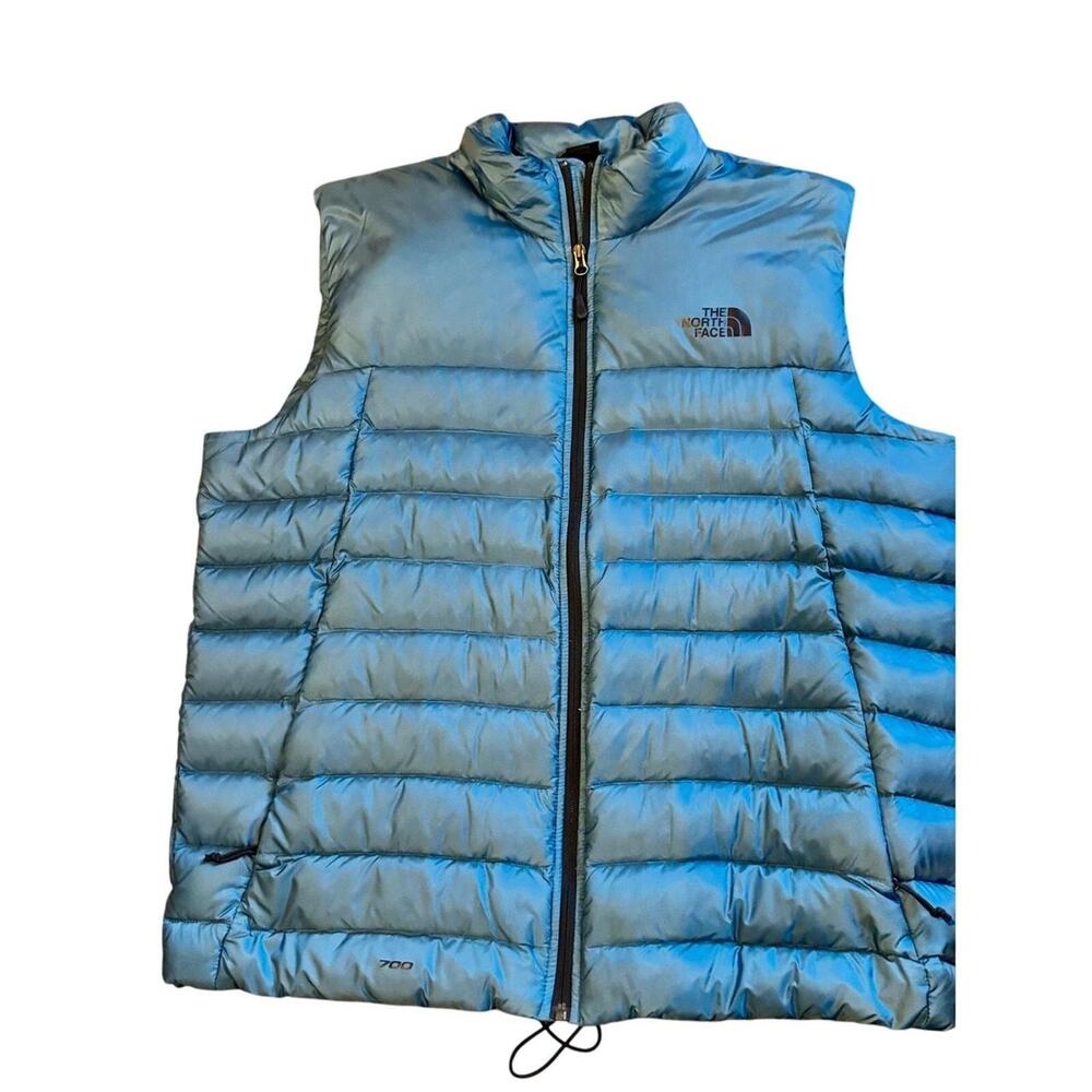 North Face 700b Puffer Vest Blue XL 700 Fill Goose